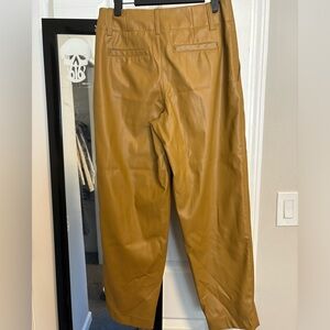A New Day Target Tan Pleather Pants. High waisted. Size 4. Women’s